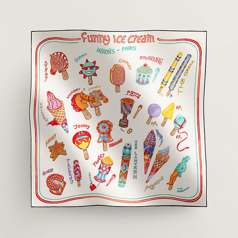Funny Ice Cream scarf 70 | Hermès Mainland China